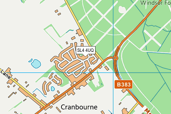 SL4 4UQ map - OS VectorMap District (Ordnance Survey) SL4 4UQ map - OS VectorMap District (Ordnance Survey)