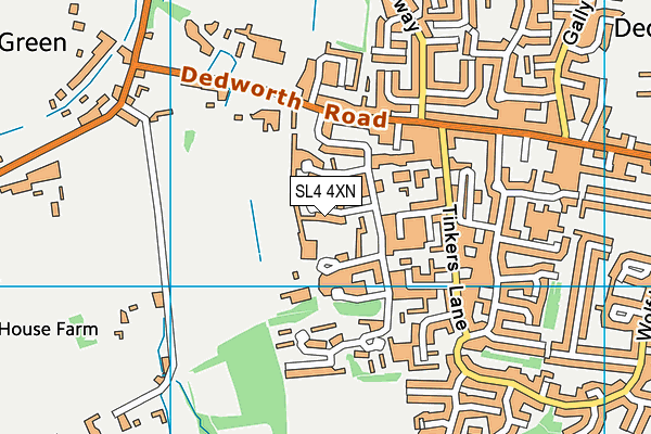 SL4 4XN map - OS VectorMap District (Ordnance Survey) SL4 4XN map - OS VectorMap District (Ordnance Survey)