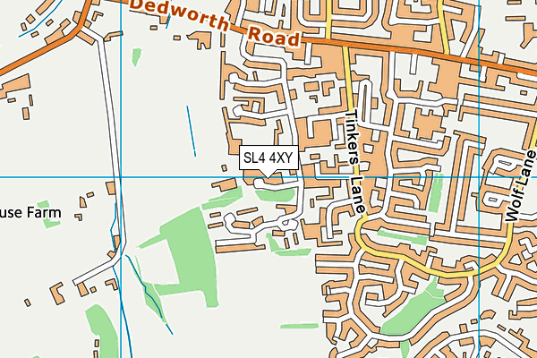 SL4 4XY map - OS VectorMap District (Ordnance Survey) SL4 4XY map - OS VectorMap District (Ordnance Survey)
