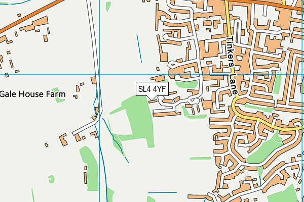 SL4 4YF map - OS VectorMap District (Ordnance Survey) SL4 4YF map - OS VectorMap District (Ordnance Survey)