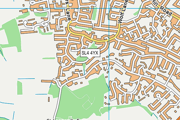 SL4 4YX map - OS VectorMap District (Ordnance Survey) SL4 4YX map - OS VectorMap District (Ordnance Survey)