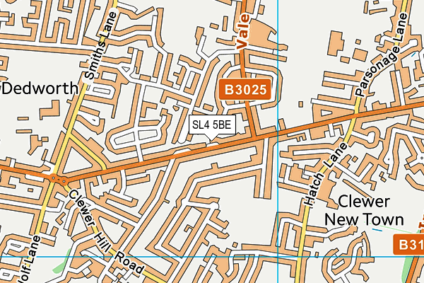 SL4 5BE map - OS VectorMap District (Ordnance Survey) SL4 5BE map - OS VectorMap District (Ordnance Survey)