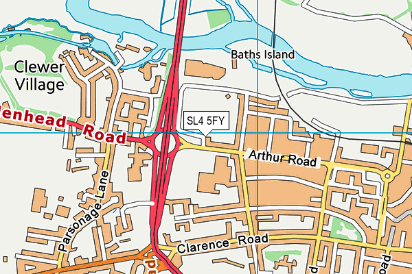 SL4 5FY map - OS VectorMap District (Ordnance Survey) SL4 5FY map - OS VectorMap District (Ordnance Survey)