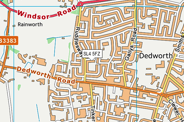 SL4 5FZ map - OS VectorMap District (Ordnance Survey) SL4 5FZ map - OS VectorMap District (Ordnance Survey)