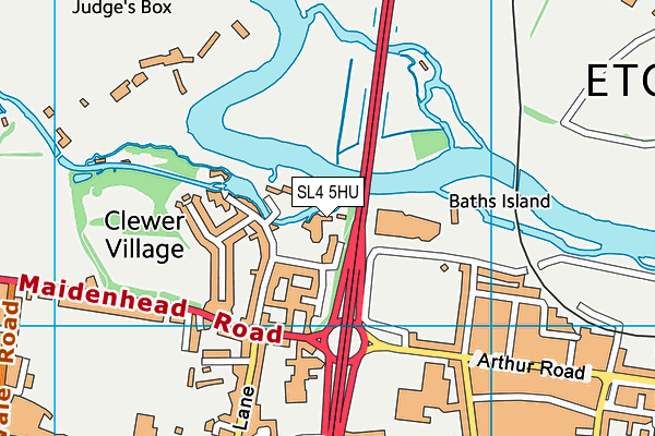 SL4 5HU map - OS VectorMap District (Ordnance Survey) SL4 5HU map - OS VectorMap District (Ordnance Survey)