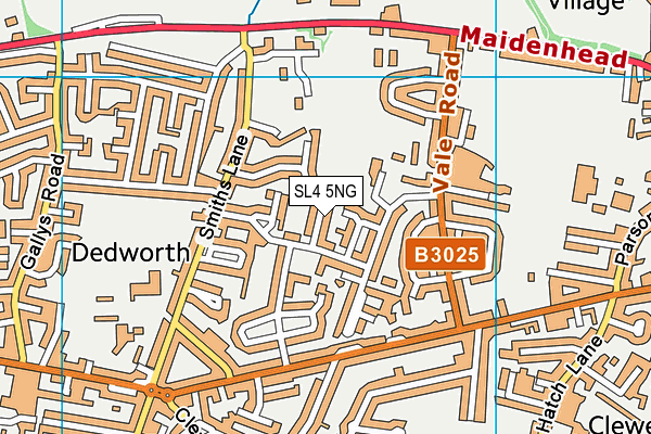 SL4 5NG map - OS VectorMap District (Ordnance Survey) SL4 5NG map - OS VectorMap District (Ordnance Survey)