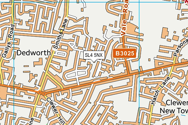 SL4 5NX map - OS VectorMap District (Ordnance Survey) SL4 5NX map - OS VectorMap District (Ordnance Survey)