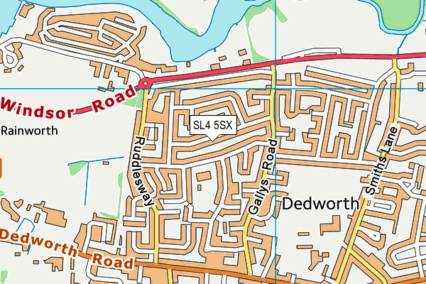 SL4 5SX map - OS VectorMap District (Ordnance Survey)