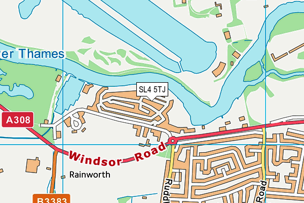 SL4 5TJ map - OS VectorMap District (Ordnance Survey) SL4 5TJ map - OS VectorMap District (Ordnance Survey)
