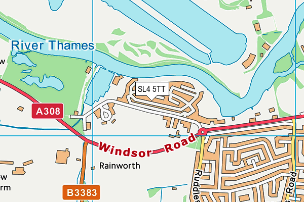 SL4 5TT map - OS VectorMap District (Ordnance Survey) SL4 5TT map - OS VectorMap District (Ordnance Survey)
