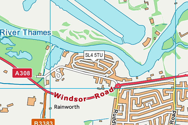 SL4 5TU map - OS VectorMap District (Ordnance Survey) SL4 5TU map - OS VectorMap District (Ordnance Survey)