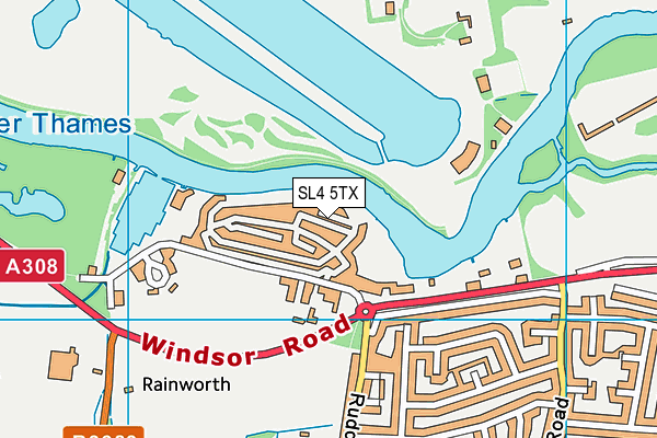 SL4 5TX map - OS VectorMap District (Ordnance Survey) SL4 5TX map - OS VectorMap District (Ordnance Survey)