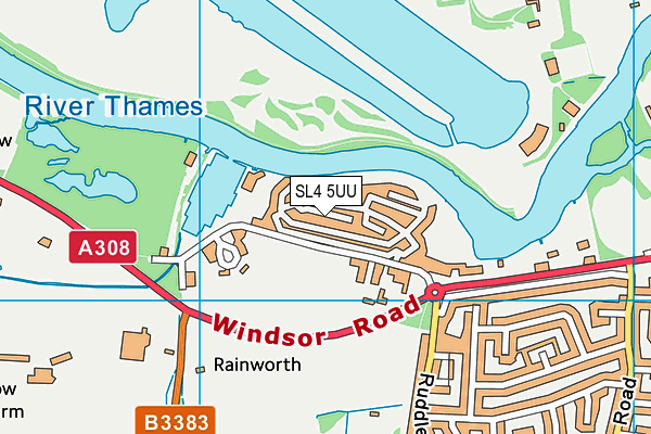 SL4 5UU map - OS VectorMap District (Ordnance Survey)