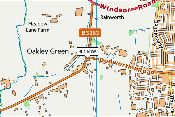 SL4 5UW map - OS VectorMap District (Ordnance Survey) SL4 5UW map - OS VectorMap District (Ordnance Survey)