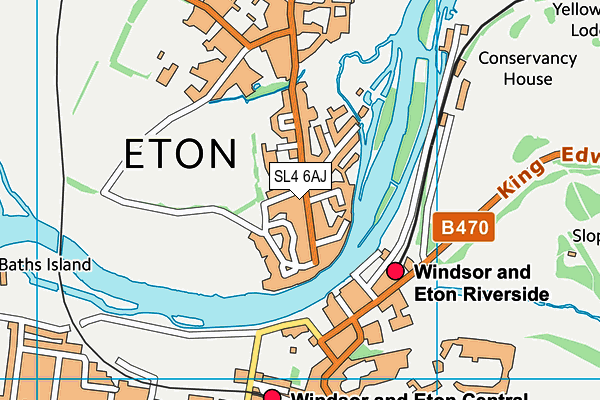 SL4 6AJ map - OS VectorMap District (Ordnance Survey) SL4 6AJ map - OS VectorMap District (Ordnance Survey)