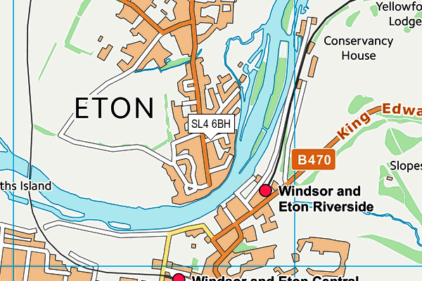 SL4 6BH map - OS VectorMap District (Ordnance Survey) SL4 6BH map - OS VectorMap District (Ordnance Survey)