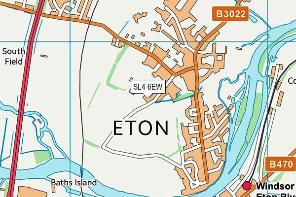 SL4 6EW map - OS VectorMap District (Ordnance Survey) SL4 6EW map - OS VectorMap District (Ordnance Survey)