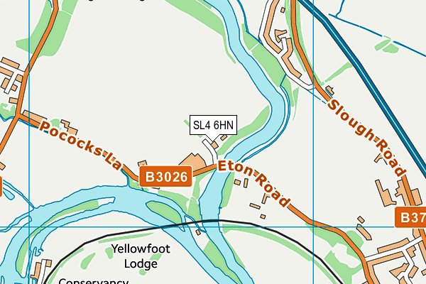 SL4 6HN map - OS VectorMap District (Ordnance Survey) SL4 6HN map - OS VectorMap District (Ordnance Survey)