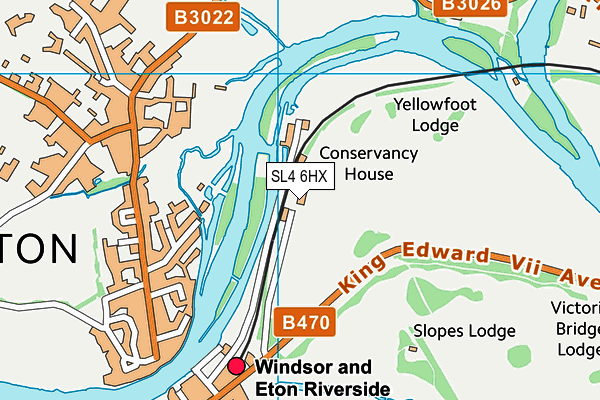 SL4 6HX map - OS VectorMap District (Ordnance Survey) SL4 6HX map - OS VectorMap District (Ordnance Survey)