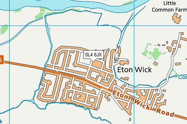 SL4 6JX map - OS VectorMap District (Ordnance Survey) SL4 6JX map - OS VectorMap District (Ordnance Survey)