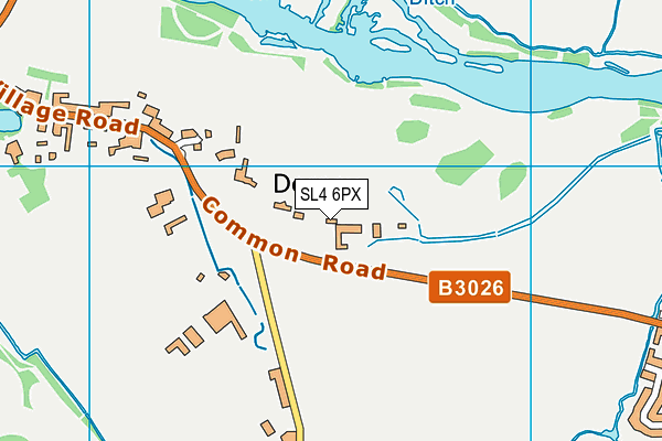 SL4 6PX map - OS VectorMap District (Ordnance Survey) SL4 6PX map - OS VectorMap District (Ordnance Survey)