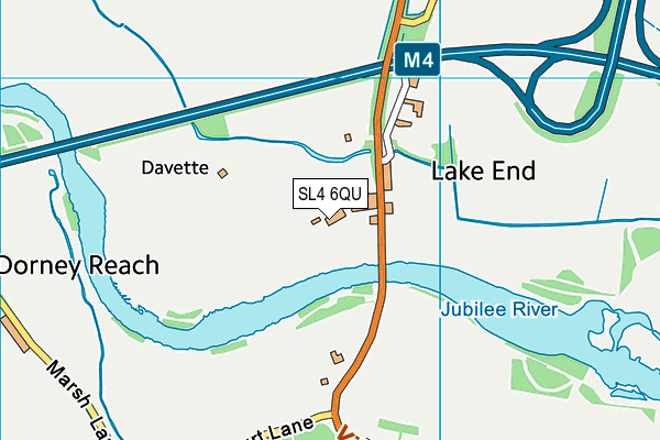 SL4 6QU map - OS VectorMap District (Ordnance Survey) SL4 6QU map - OS VectorMap District (Ordnance Survey)
