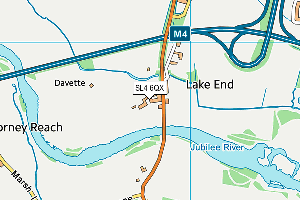 SL4 6QX map - OS VectorMap District (Ordnance Survey) SL4 6QX map - OS VectorMap District (Ordnance Survey)