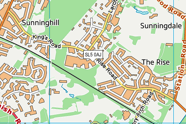 SL5 0AJ map - OS VectorMap District (Ordnance Survey) SL5 0AJ map - OS VectorMap District (Ordnance Survey)