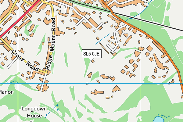 SL5 0JE map - OS VectorMap District (Ordnance Survey) SL5 0JE map - OS VectorMap District (Ordnance Survey)