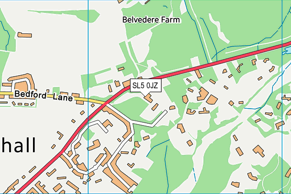 SL5 0JZ map - OS VectorMap District (Ordnance Survey)