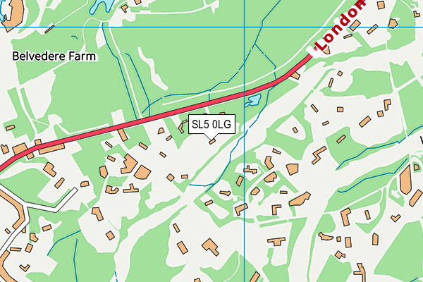 SL5 0LG map - OS VectorMap District (Ordnance Survey) SL5 0LG map - OS VectorMap District (Ordnance Survey)