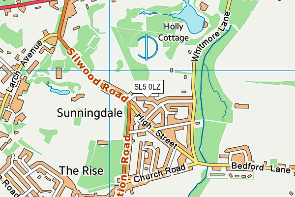 SL5 0LZ map - OS VectorMap District (Ordnance Survey) SL5 0LZ map - OS VectorMap District (Ordnance Survey)