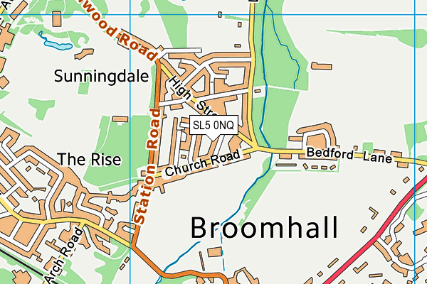 SL5 0NQ map - OS VectorMap District (Ordnance Survey) SL5 0NQ map - OS VectorMap District (Ordnance Survey)