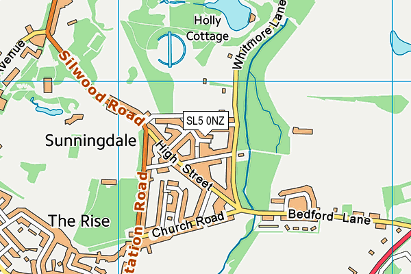 SL5 0NZ map - OS VectorMap District (Ordnance Survey) SL5 0NZ map - OS VectorMap District (Ordnance Survey)