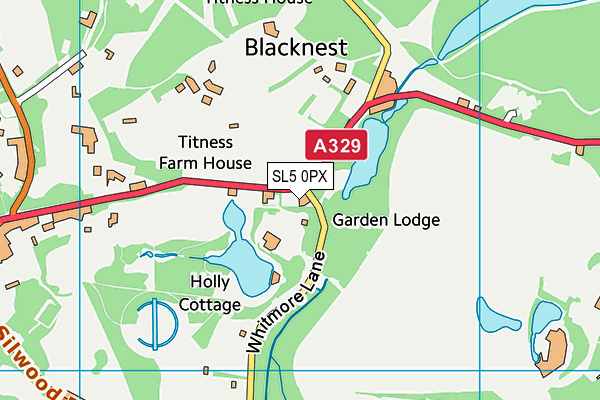 SL5 0PX map - OS VectorMap District (Ordnance Survey) SL5 0PX map - OS VectorMap District (Ordnance Survey)