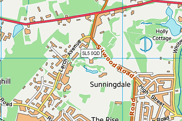 SL5 0QD map - OS VectorMap District (Ordnance Survey) SL5 0QD map - OS VectorMap District (Ordnance Survey)