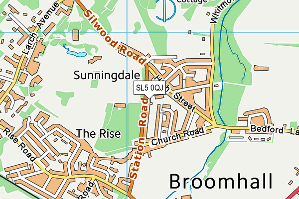 SL5 0QJ map - OS VectorMap District (Ordnance Survey) SL5 0QJ map - OS VectorMap District (Ordnance Survey)