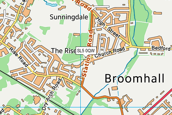 SL5 0QW map - OS VectorMap District (Ordnance Survey) SL5 0QW map - OS VectorMap District (Ordnance Survey)