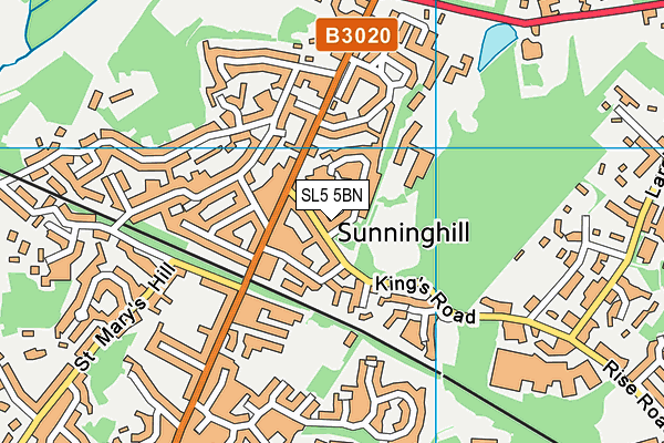 SL5 5BN map - OS VectorMap District (Ordnance Survey) SL5 5BN map - OS VectorMap District (Ordnance Survey)