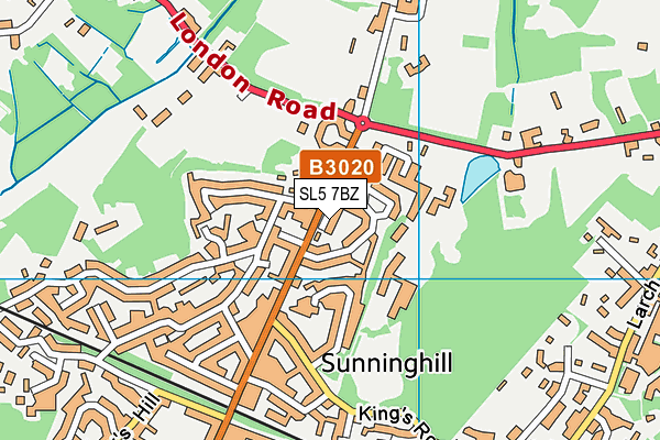 SL5 7BZ map - OS VectorMap District (Ordnance Survey) SL5 7BZ map - OS VectorMap District (Ordnance Survey)