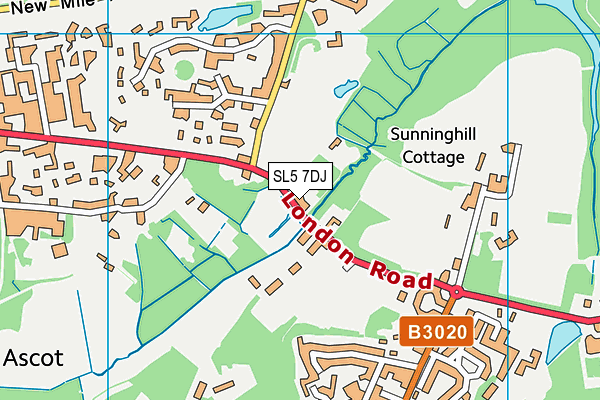 SL5 7DJ map - OS VectorMap District (Ordnance Survey) SL5 7DJ map - OS VectorMap District (Ordnance Survey)