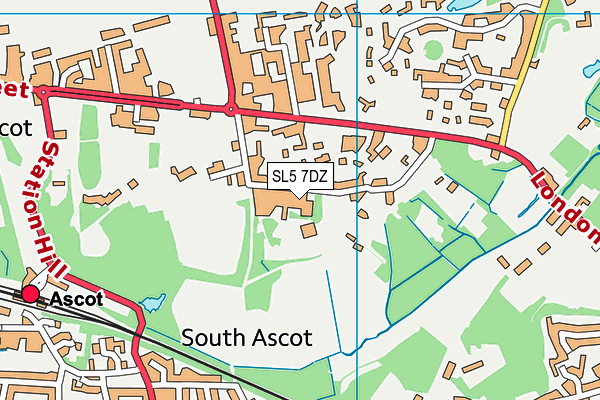 SL5 7DZ map - OS VectorMap District (Ordnance Survey) SL5 7DZ map - OS VectorMap District (Ordnance Survey)