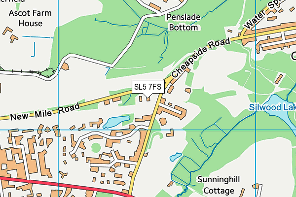SL5 7FS map - OS VectorMap District (Ordnance Survey) SL5 7FS map - OS VectorMap District (Ordnance Survey)