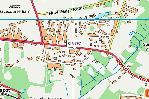 SL5 7FZ map - OS VectorMap District (Ordnance Survey) SL5 7FZ map - OS VectorMap District (Ordnance Survey)