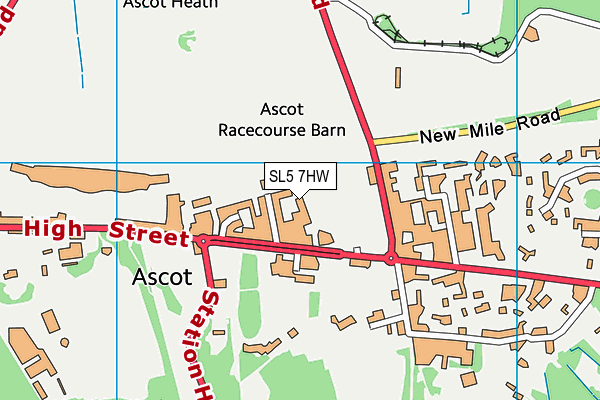 SL5 7HW map - OS VectorMap District (Ordnance Survey) SL5 7HW map - OS VectorMap District (Ordnance Survey)