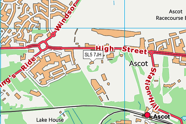 SL5 7JH map - OS VectorMap District (Ordnance Survey) SL5 7JH map - OS VectorMap District (Ordnance Survey)
