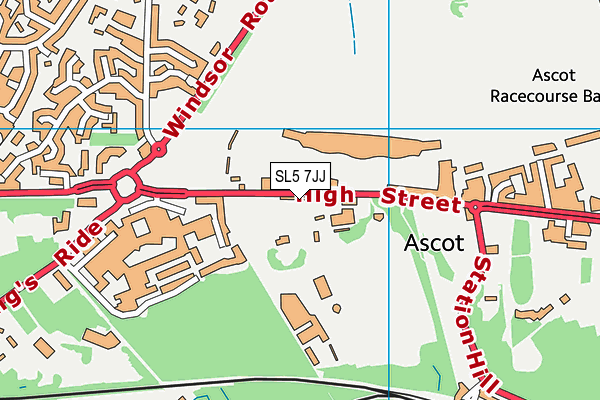 SL5 7JJ map - OS VectorMap District (Ordnance Survey)