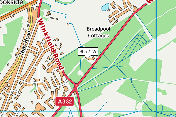 SL5 7LW map - OS VectorMap District (Ordnance Survey) SL5 7LW map - OS VectorMap District (Ordnance Survey)