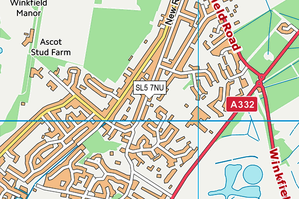 SL5 7NU map - OS VectorMap District (Ordnance Survey) SL5 7NU map - OS VectorMap District (Ordnance Survey)