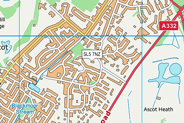 SL5 7NZ map - OS VectorMap District (Ordnance Survey) SL5 7NZ map - OS VectorMap District (Ordnance Survey)